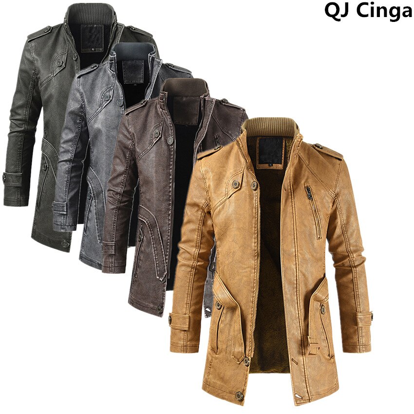 Leather coat winter 2022