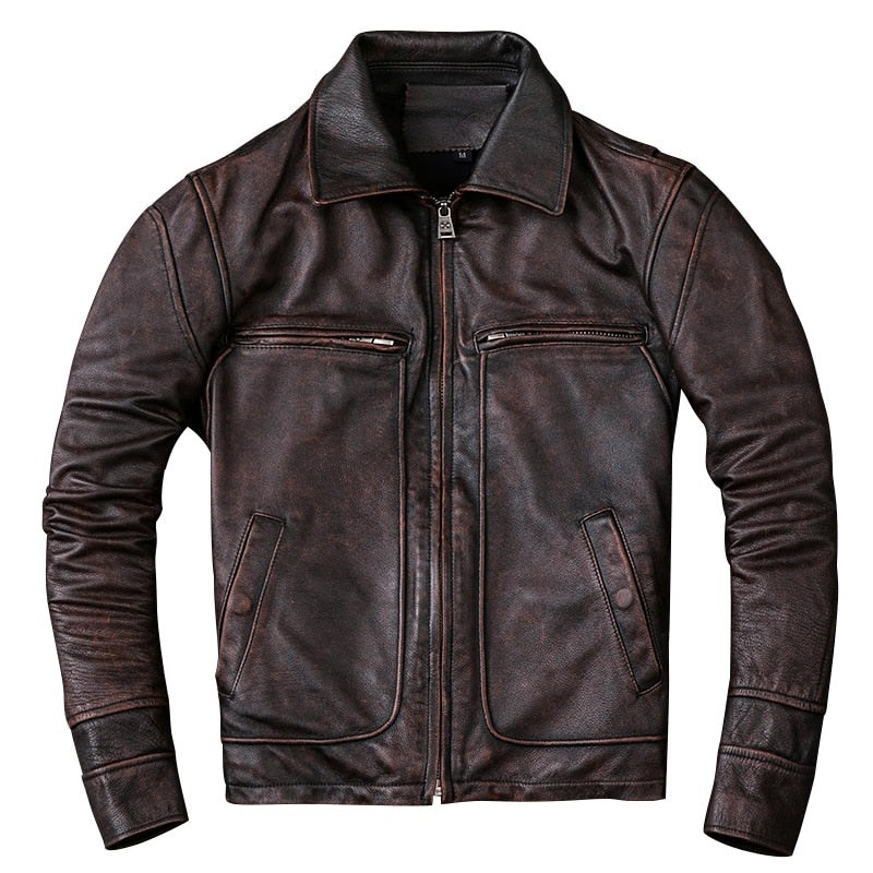 Genuine leather and suede jacket