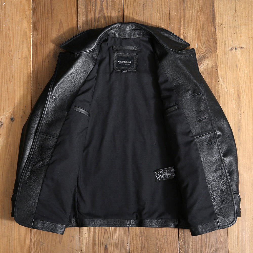 Men's Genuine Leather Coat 2022