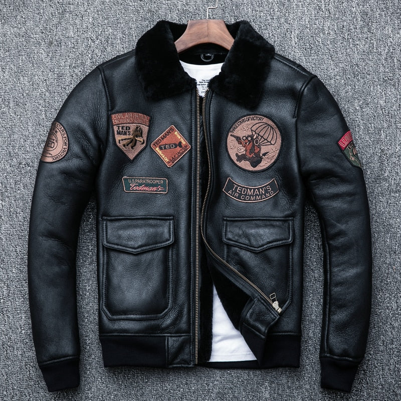 Genuine sheep leather jacket