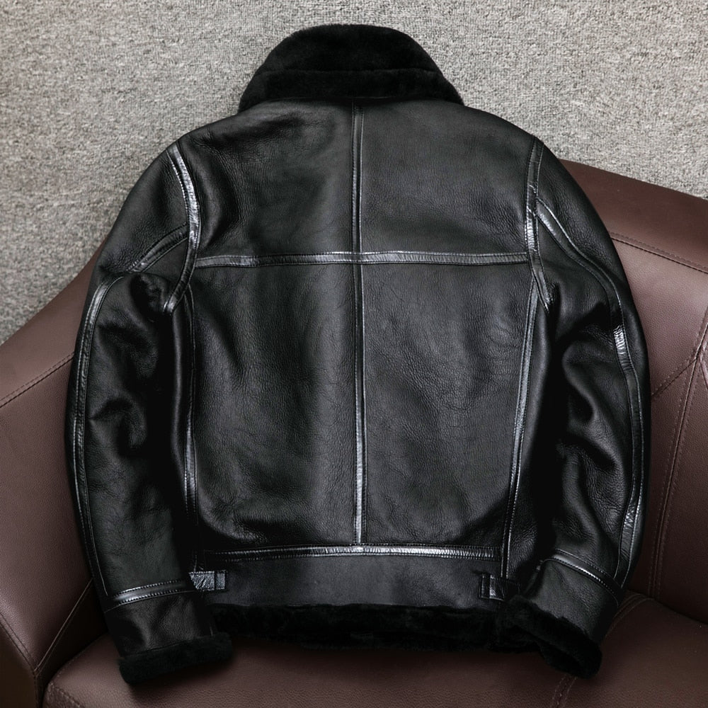 warm leather coat jacket
