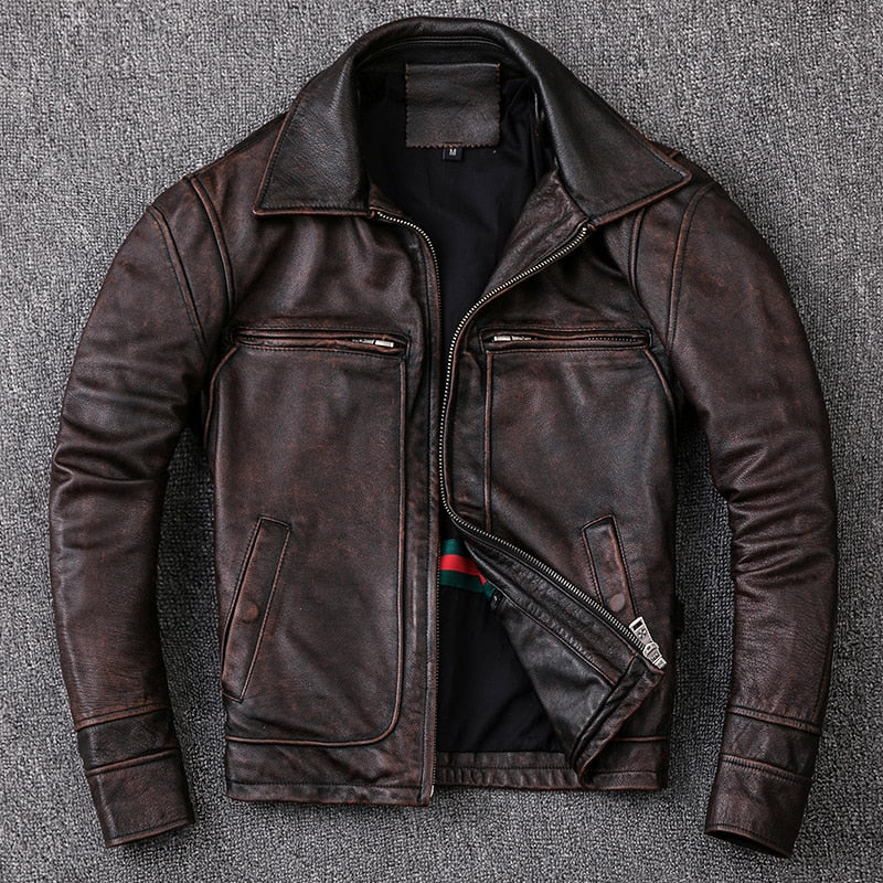 Genuine leather and suede jacket