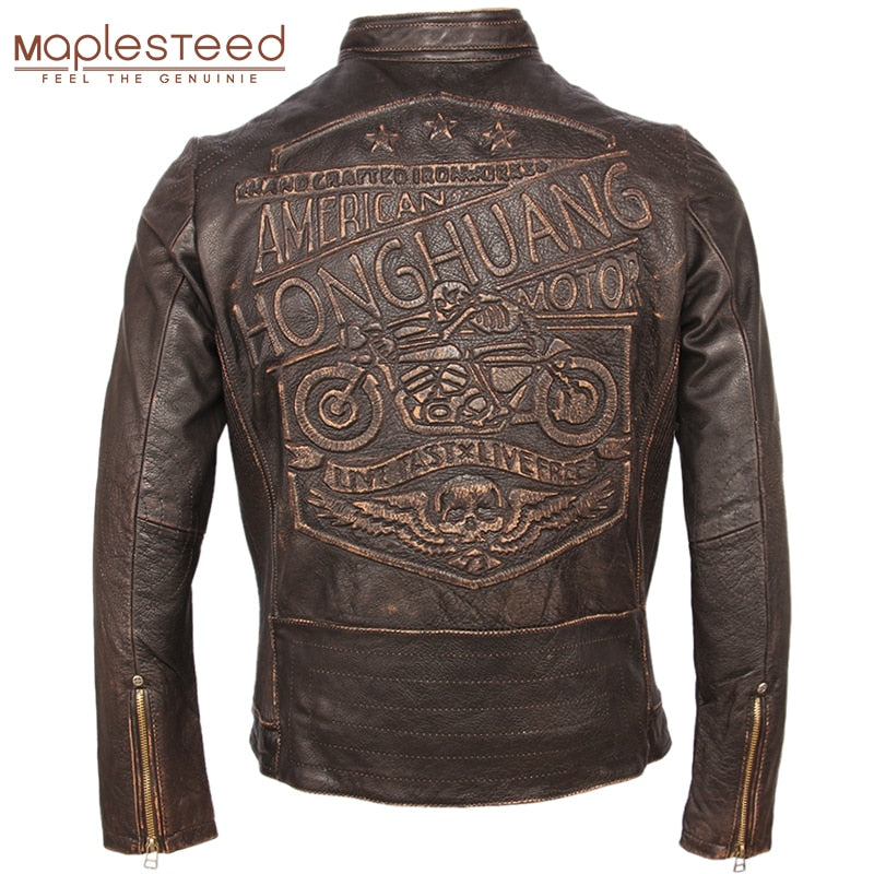 Vintage Leather Biker Jacket