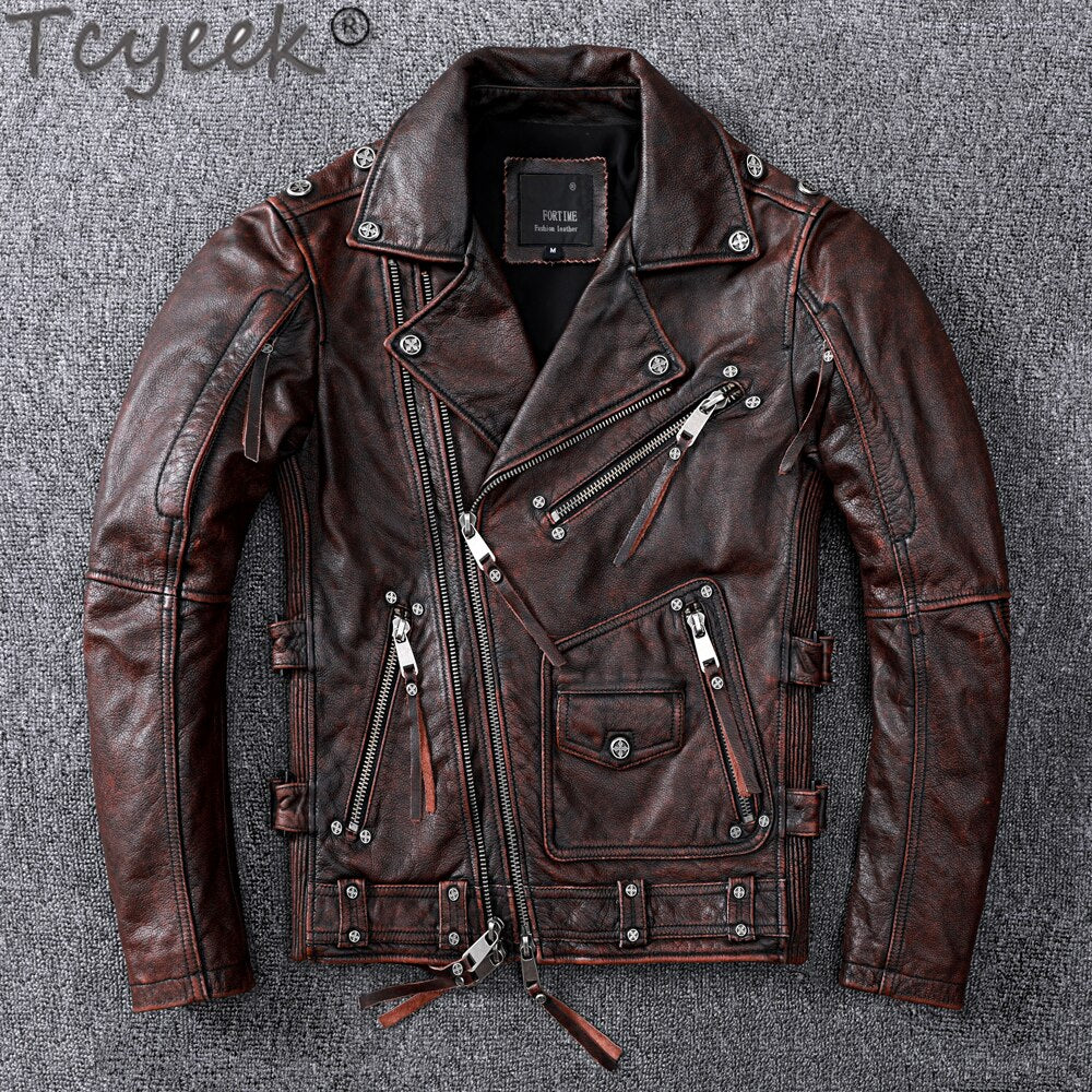 Men's cowhide coat