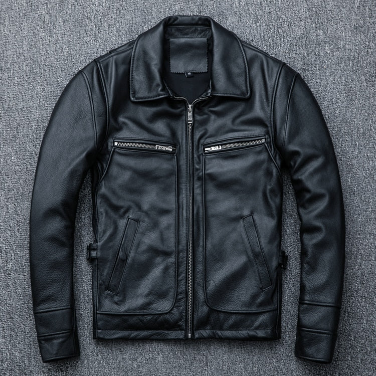 Genuine leather and suede jacket