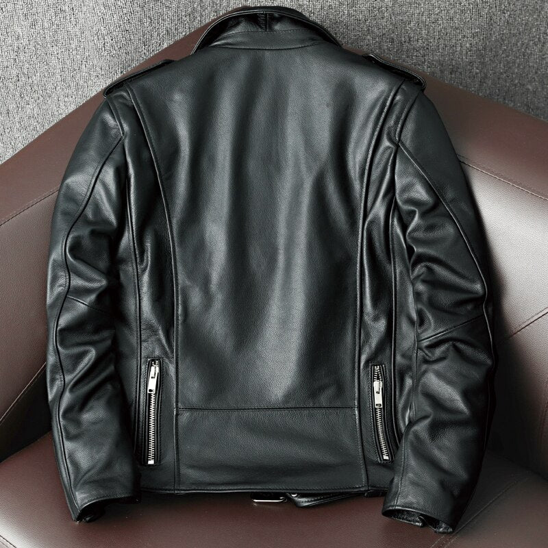 Men's genuine leather jacket 2022
