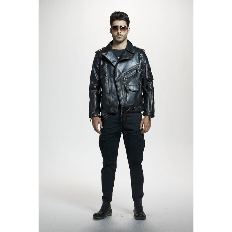 Mountainskin Men's Pu Leather Jacket