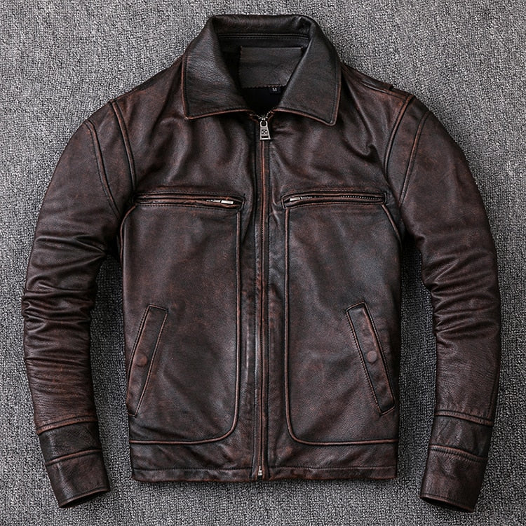 Genuine leather and suede jacket