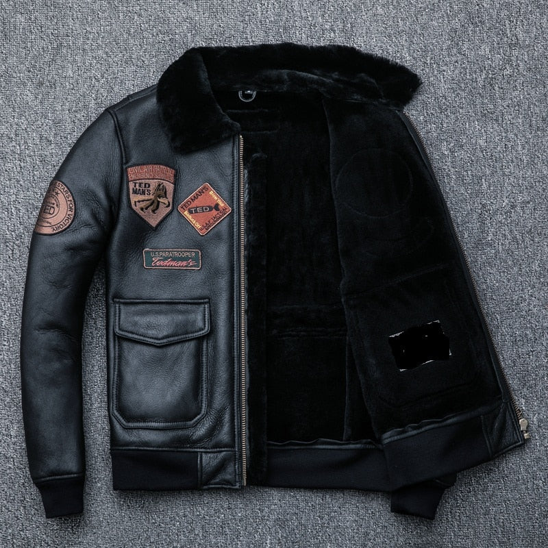 Genuine sheep leather jacket