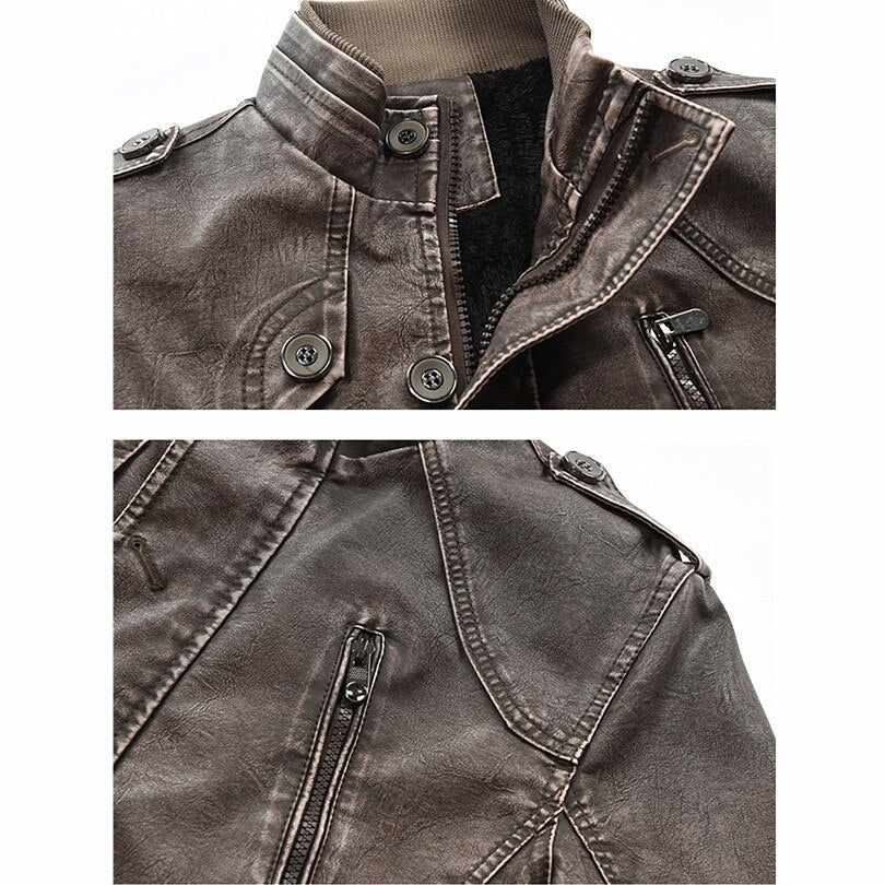 Leather coat winter 2022