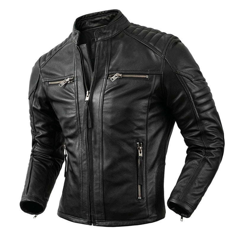 Vintage Biker Leather Jacket 2022