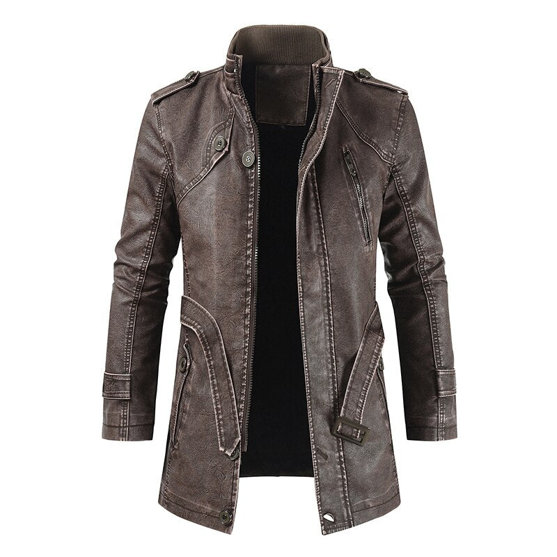 Leather coat winter 2022
