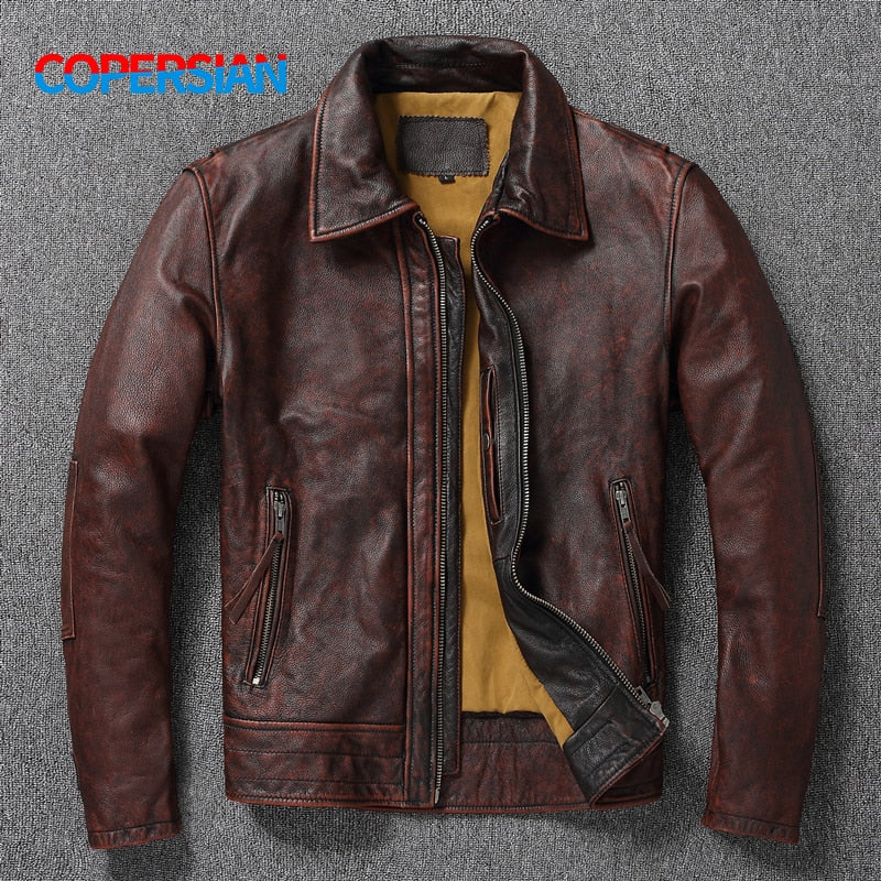 Vintage style leather jacket