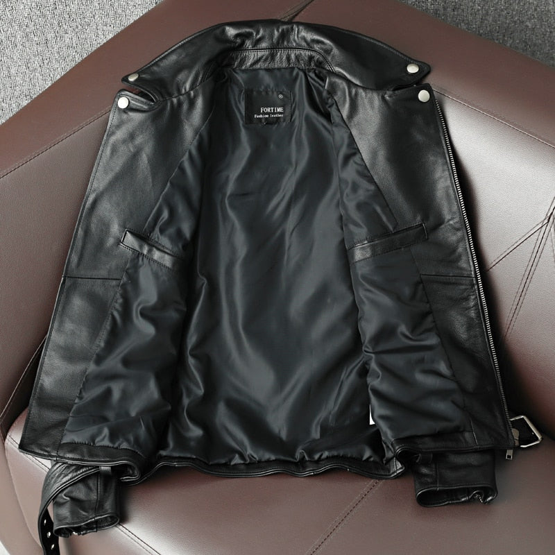 Men's genuine leather jacket 2022
