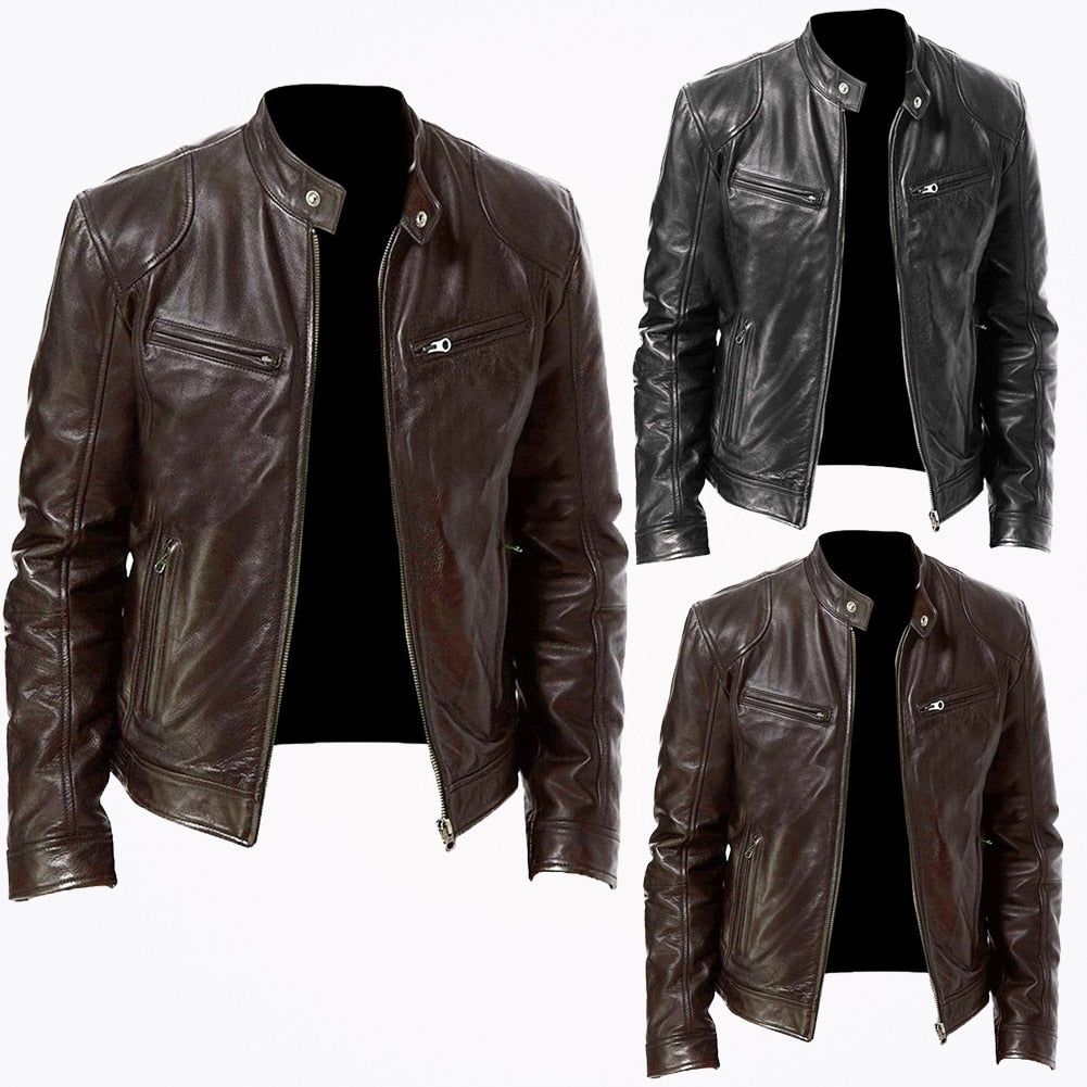 Winter PU leather (eco-leather) jacket