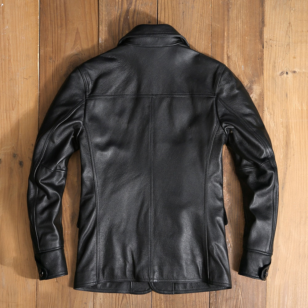 Men's Genuine Leather Coat 2022