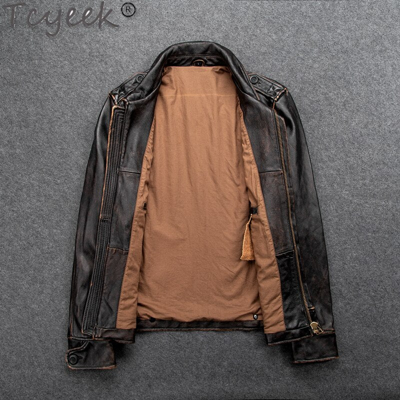 Cowhide winter jacket