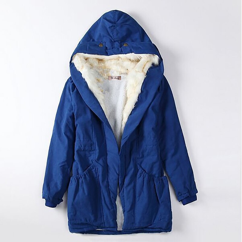 Women's warm fur parka