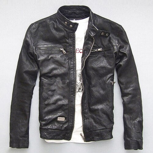 Sheepskin leather jacket