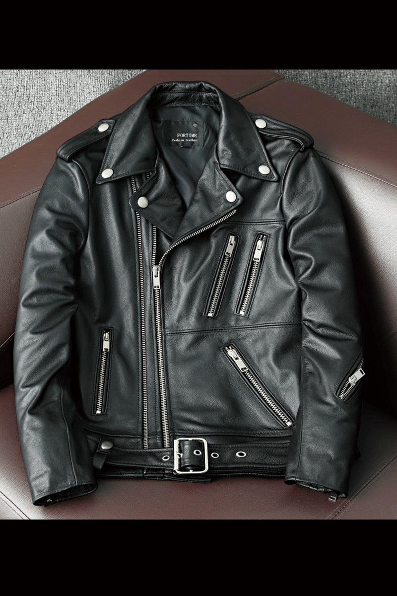 Men's genuine leather jacket 2022
