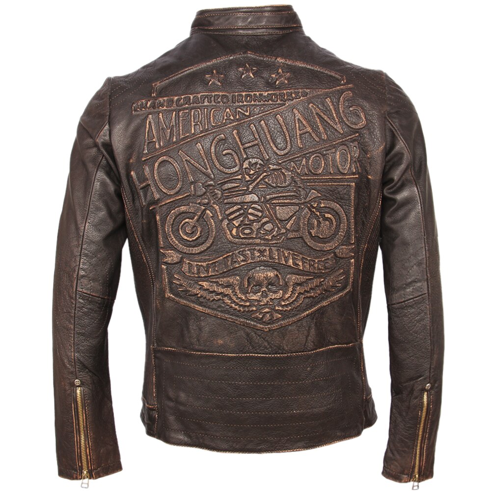 Vintage Leather Biker Jacket