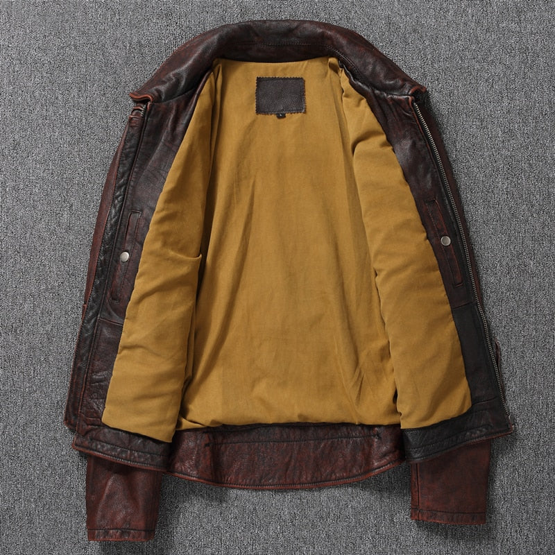 Vintage style leather jacket