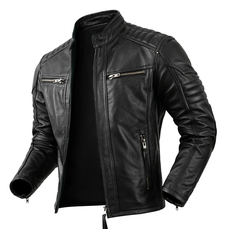 Vintage Biker Leather Jacket 2022