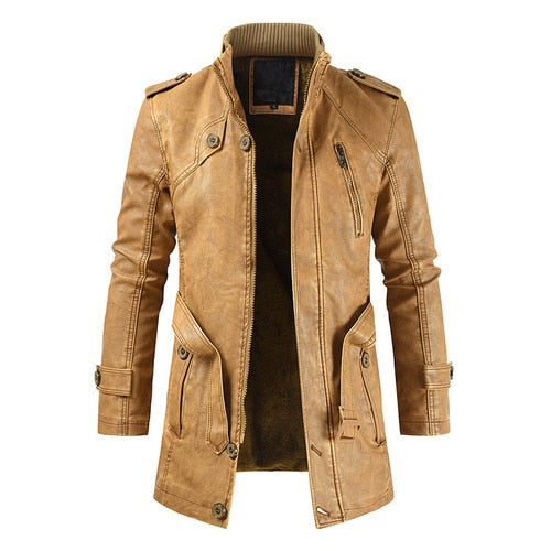 Leather coat winter 2022