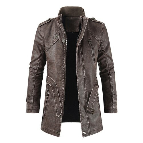 Leather coat winter 2022