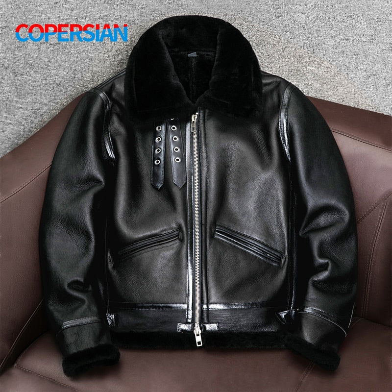warm leather coat jacket