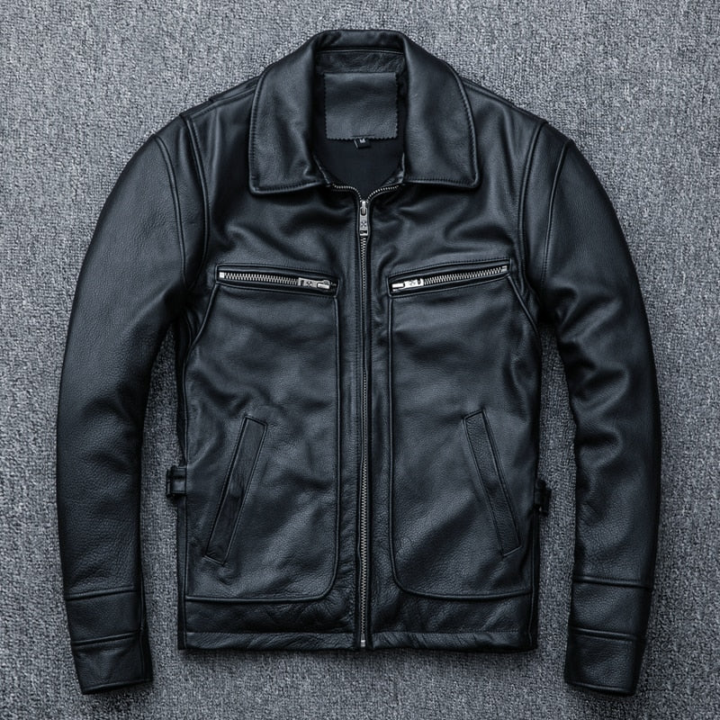 Genuine leather and suede jacket