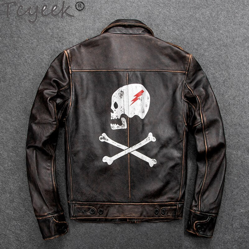 Cowhide winter jacket