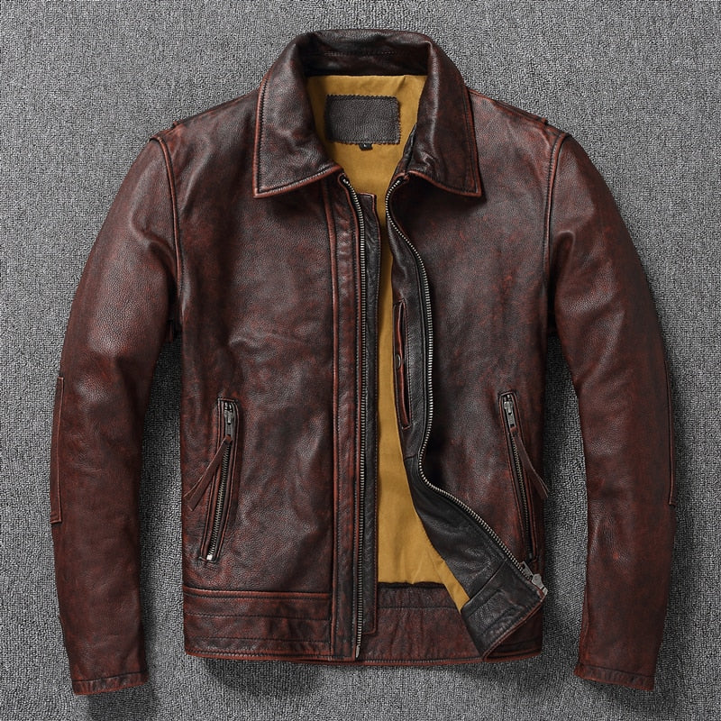 Vintage style leather jacket