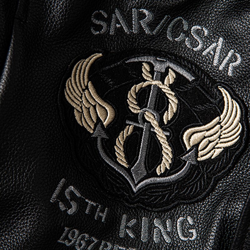 Leather jacket with prints 2022