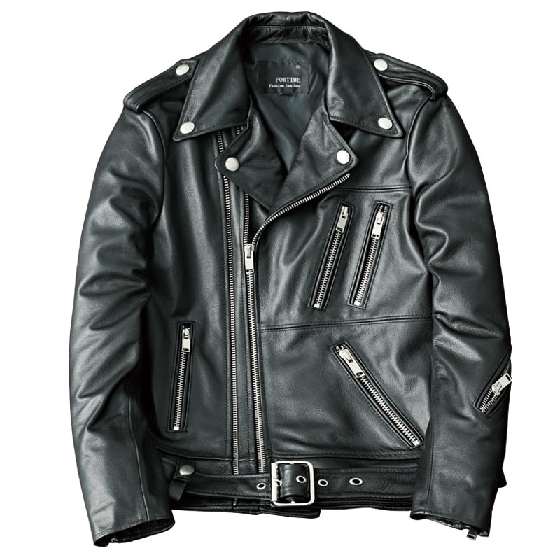 Men's genuine leather jacket 2022