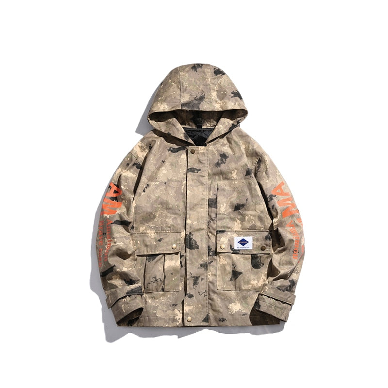 Men's camouflage windbreaker parka 2022