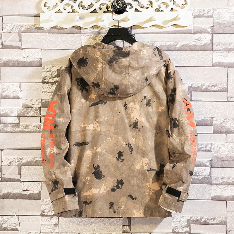 Men's camouflage windbreaker parka 2022