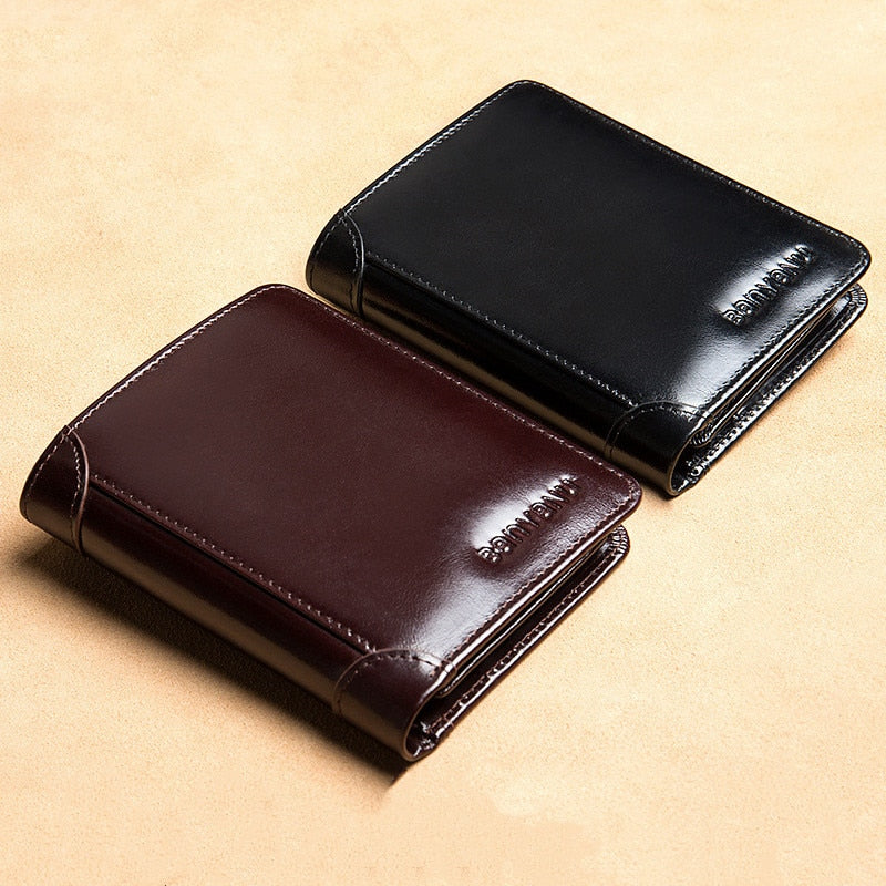 Genuine leather wallet for men office design