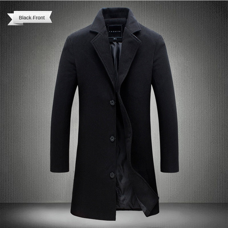 Men's long cotton coat