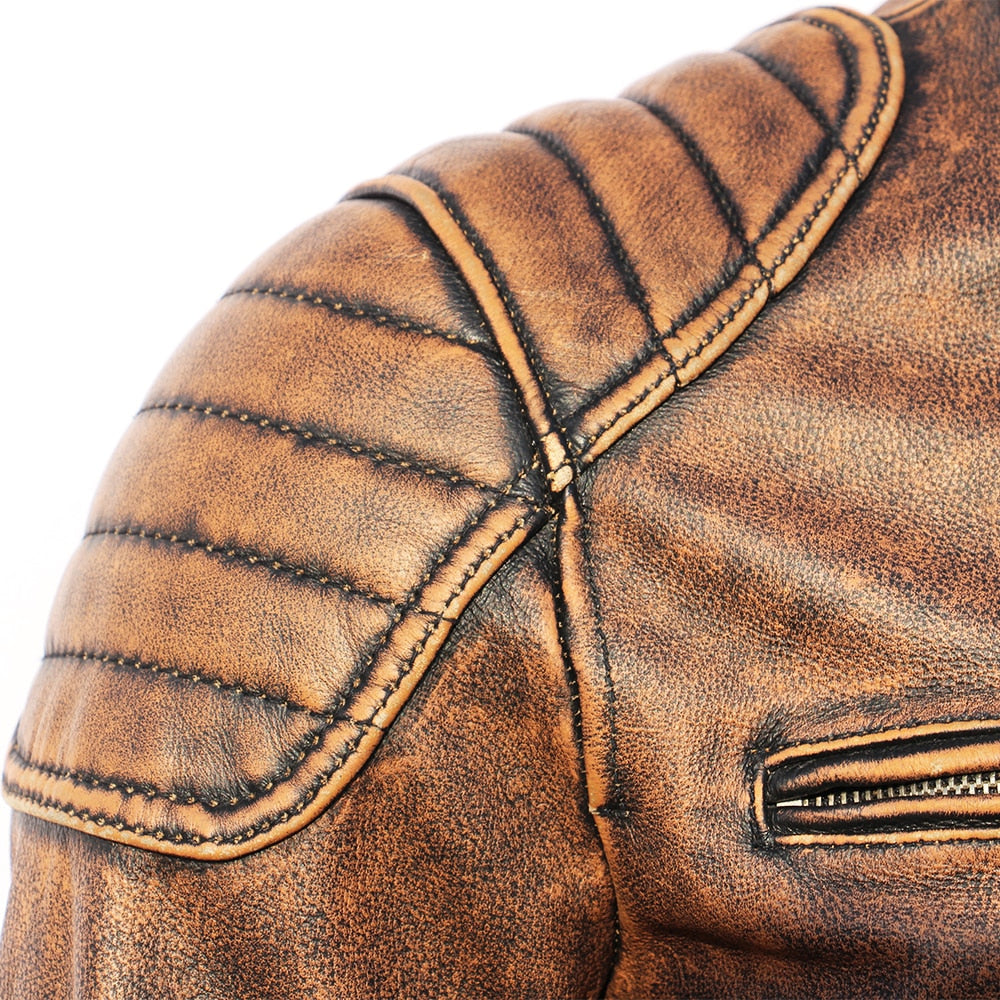 Genuine light brown leather jackets