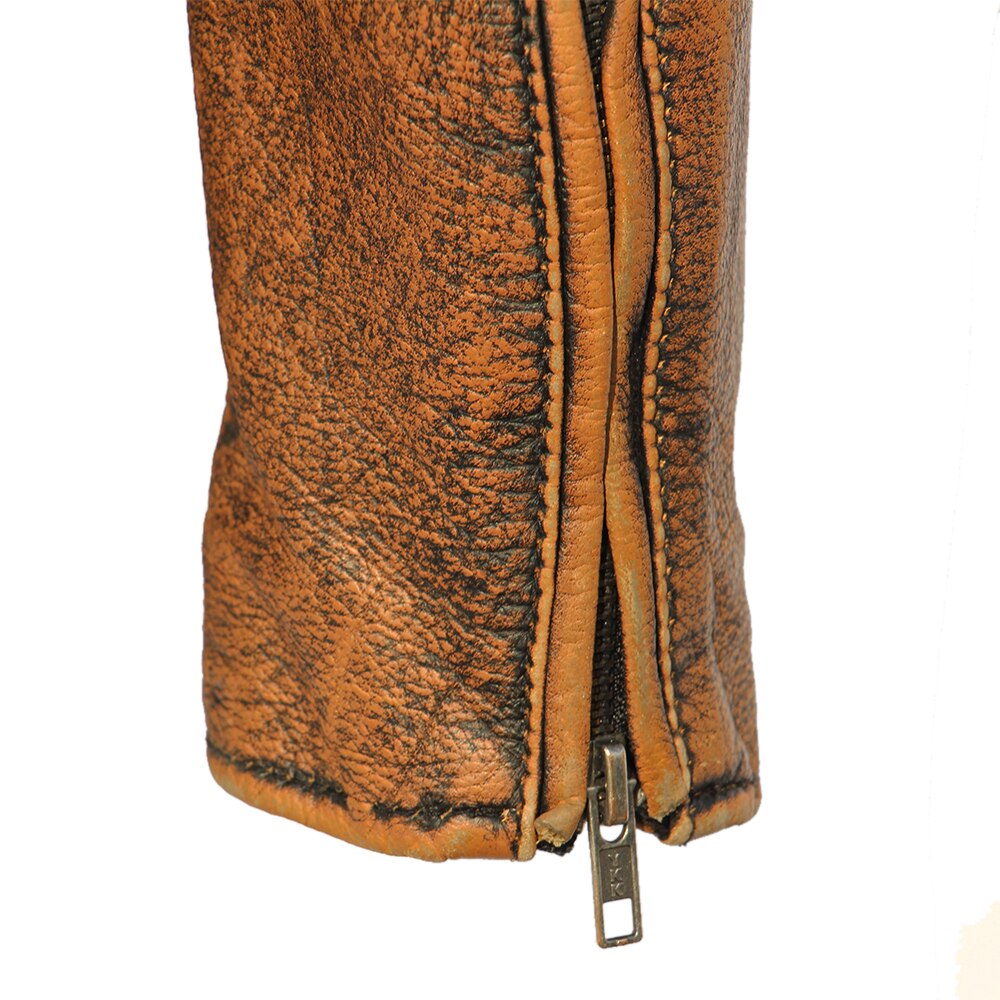Genuine light brown leather jackets
