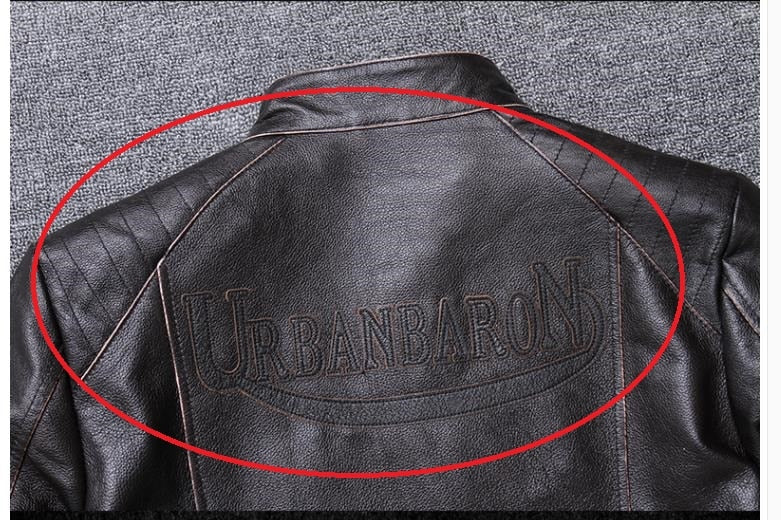 Men's leather biker jacket