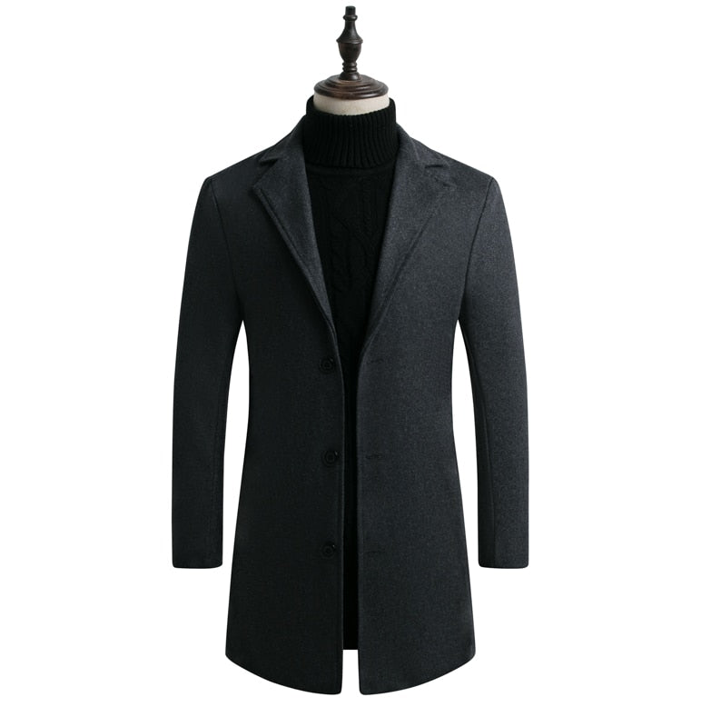 Men's long cotton coat