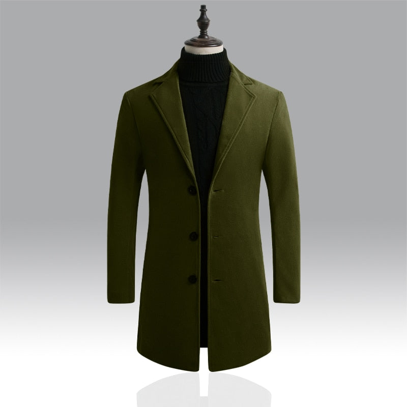 Men's long cotton coat