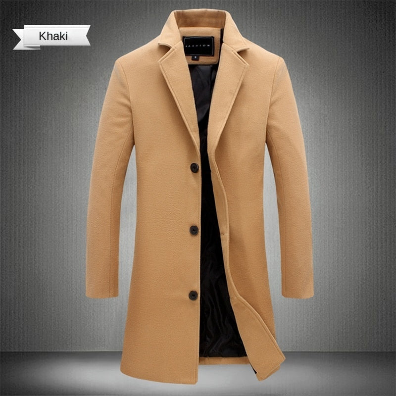 Men's long cotton coat