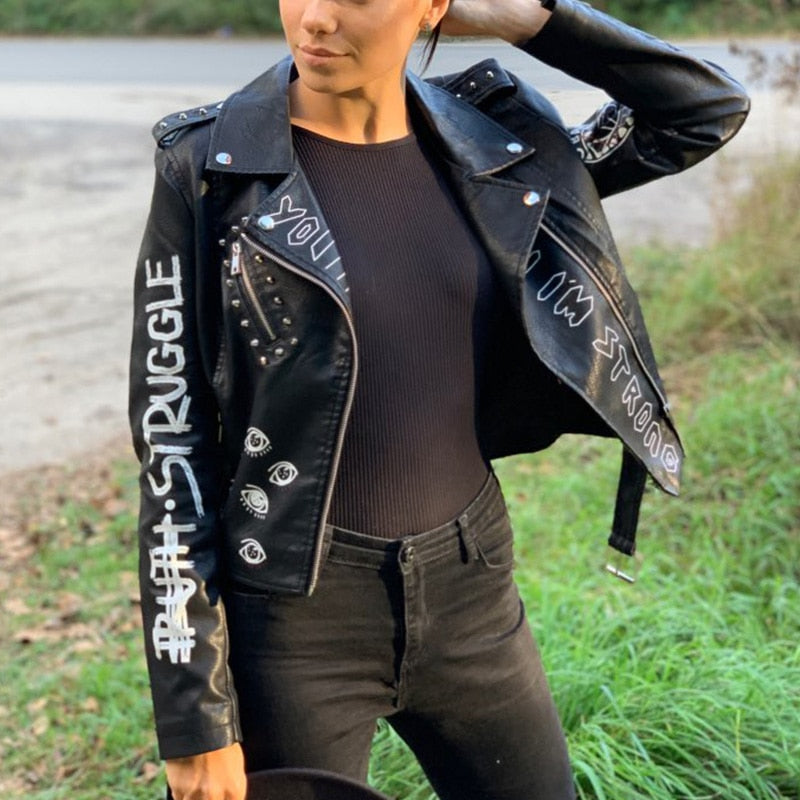 Women's leather jacket 2022