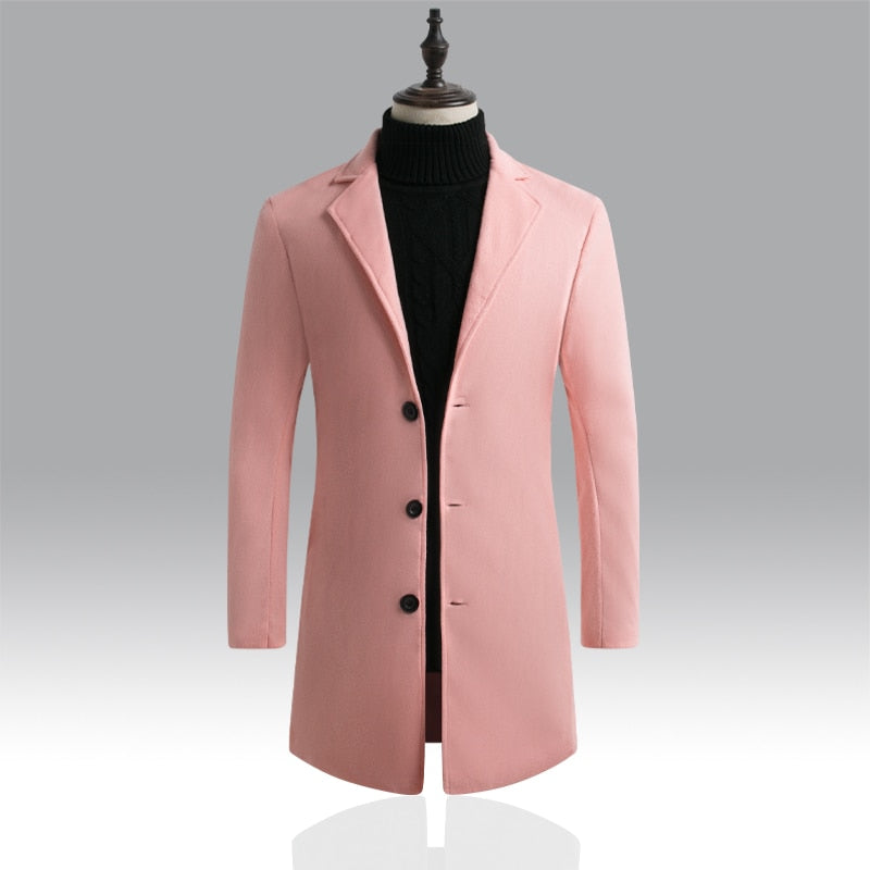 Men's long cotton coat