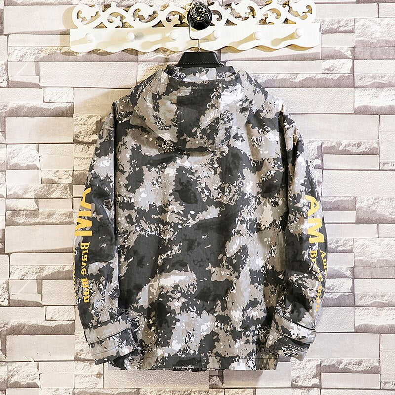 Men's camouflage windbreaker parka 2022