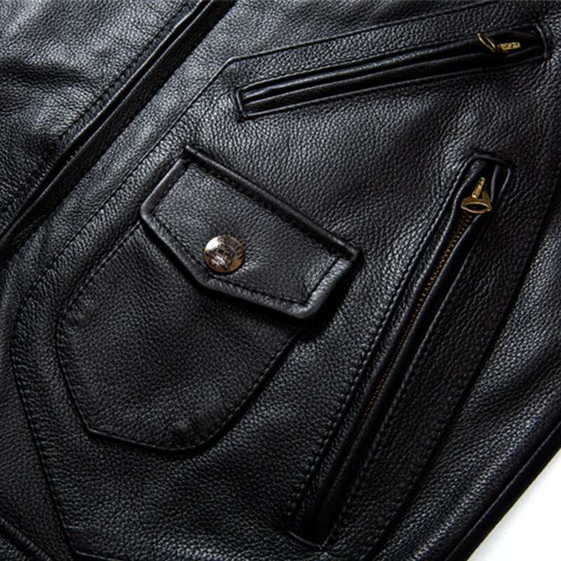 Motorcycle jacket with leather shoulder pads