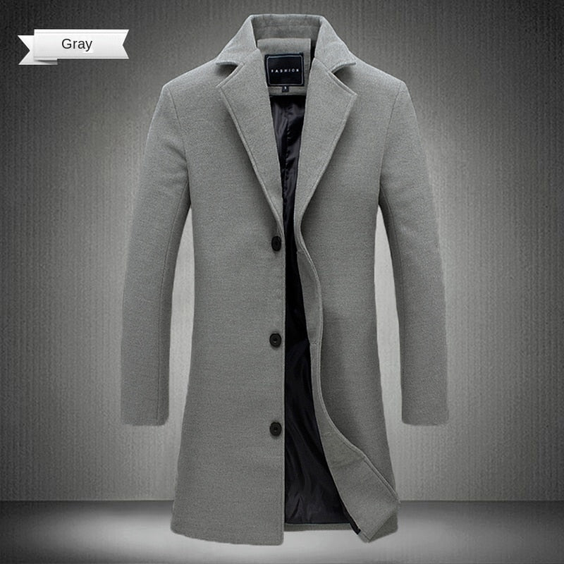 Men's long cotton coat